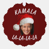 Carte Décorative Funny Kamala Harris Face Santa Hat Noël (Recto)