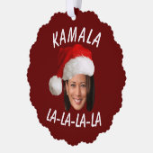 Carte Décorative Funny Kamala Harris Face Santa Hat Noël (Gauche)