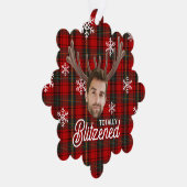Carte Décorative Funny Photo Face Blitzened Christmas Custom Gift (Droite)
