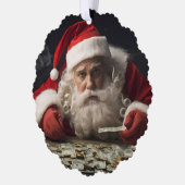 Carte Décorative Funny Santa Ornament Card with Inflation Rhyme (Gauche)