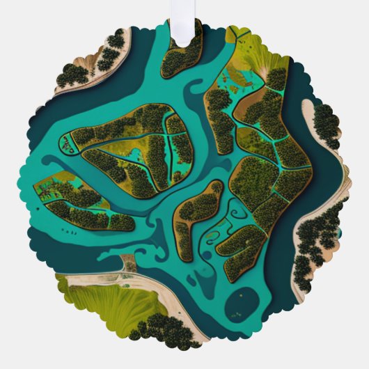 Carte Décorative Futuristic Marshlands (Recto)