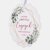 Carte Décorative Géométrie verte Notre premier Noël engagé (Gauche)