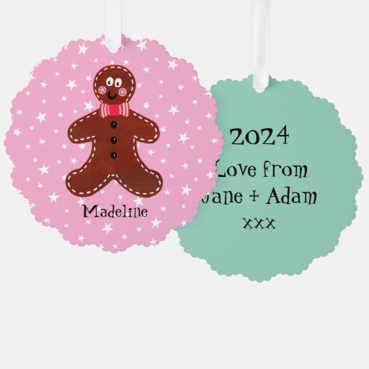 Carte Décorative Gingerbread Man (Recto/Verso)