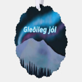 Carte Décorative Gleðileg Jól - Blue Aurora (Gauche)