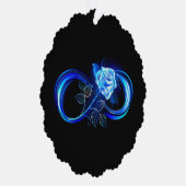Carte Décorative Glowing infinity with blue rose (Droite)