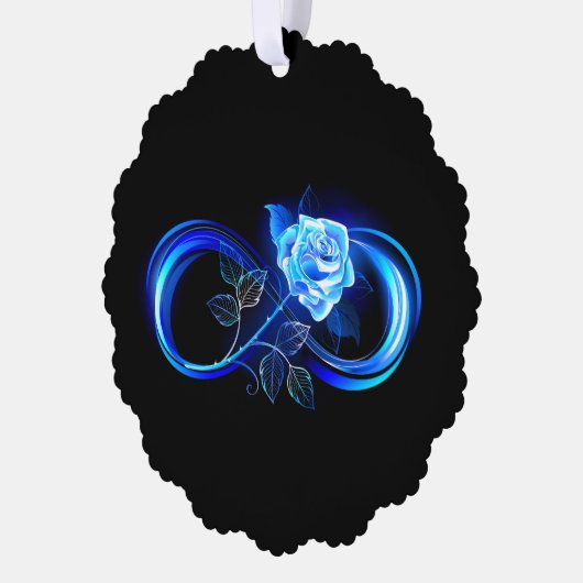 Carte Décorative Glowing infinity with blue rose (Gauche)
