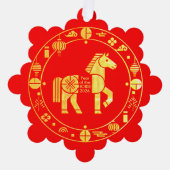 Carte Décorative Gold Chinese nouvelle année 2026 (Recto)