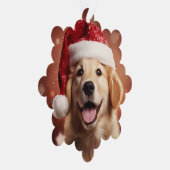 Carte Décorative Golden Retriever à Santa Hat (Droite)