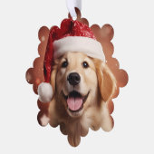 Carte Décorative Golden Retriever à Santa Hat (Gauche)
