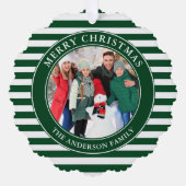 Carte Décorative Grandes vertes modernes Joyeux Noël Photo (Recto)