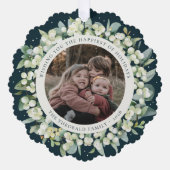 Carte Décorative Green Snowberry+Eucalyptus Holiday Wreath Photo  (Recto)