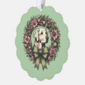 Carte Décorative Guirlande de Noël Jaune (Gauche)