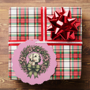 Carte Décorative Guirlande de Noël Jaune