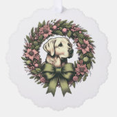 Carte Décorative Guirlande de Noël Jaune (Recto)