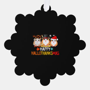 Carte Décorative Halloween Cochon de Guinée Thankesgiving Noël