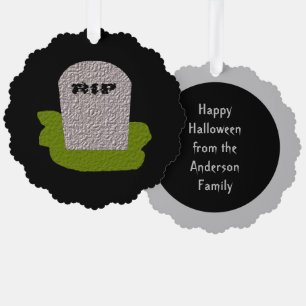 Carte Décorative Halloween personnalisée RIP Tombstone