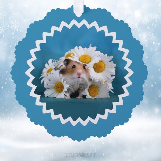 Carte Décorative Hamster Avec Fleurs Fleurs Faisées