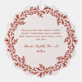 Carte Décorative Hand Drawn Christmas Wreath Photo (Verso)