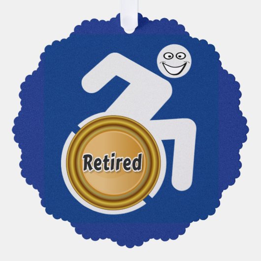 Carte Décorative Handicapés à la retraite (Recto)