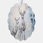 Carte Décorative Happy Holidays Buck and Doe (Gauche)