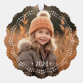 Carte Décorative Happy Holidays police festive point frontière bleu (Recto)