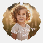 Carte Décorative Happy Holidays retro police photo (Recto)