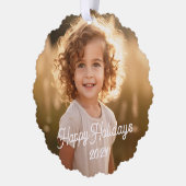 Carte Décorative Happy Holidays retro police photo (Gauche)