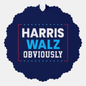 Carte Décorative Harris Walz 2024 Évidemment (Recto)