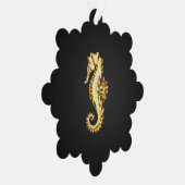 Carte Décorative Hippocampe Polygonal Or (Droite)