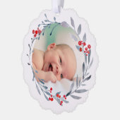 Carte Décorative hiver Baptême merci (Gauche)