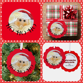 Carte Décorative Ho Ho Ho Père Noël t'aime Noël Rouge mignon