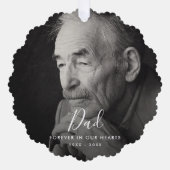 Carte Décorative Hommage commémoratif à papa Photo (Recto)
