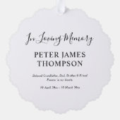 Carte Décorative Hommage commémoratif à papa Photo (Verso)