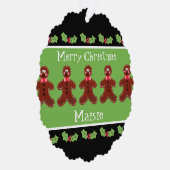 Carte Décorative Homme en pain d'épice de Noël personnalisé (Droite)