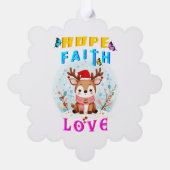 Carte Décorative Hope Faith Love (Verso)