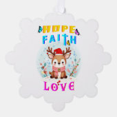 Carte Décorative Hope Faith Love (Recto)
