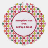 Carte Décorative Impression géométrique rétro 1970 Noël à motifs (Verso)