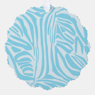 Carte Décorative Imprimé zèbre bleu et blanc gras