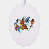 Carte Décorative Infini de papillons monarques (Gauche)