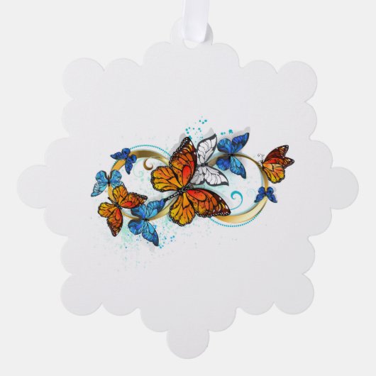 Carte Décorative Infinité de papillons monarques (Recto)