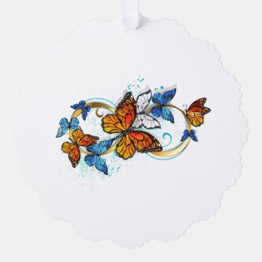 Carte Décorative Infinité de papillons monarques (Recto)