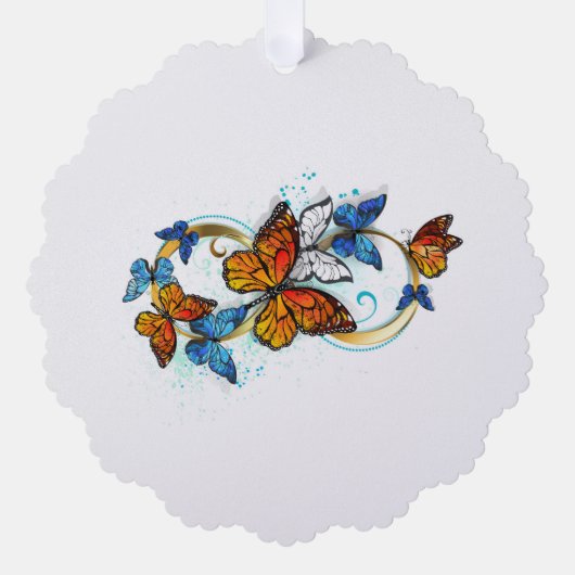 Carte Décorative Infinité de papillons monarques (Recto)
