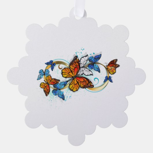 Carte Décorative Infinité de papillons monarques (Recto)