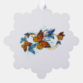 Carte Décorative Infinité de papillons monarques (Verso)