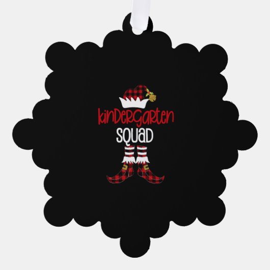 Carte Décorative Jardin de Noël Squad Elf Enseignant B (Recto)