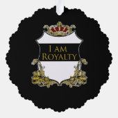 Carte Décorative « Je suis royal » Blason sur papier Eggshell super (Verso)