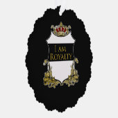 Carte Décorative « Je suis royal » Blason sur papier Eggshell super (Droite)