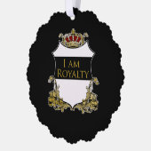 Carte Décorative « Je suis royal » Blason sur papier Eggshell super (Gauche)