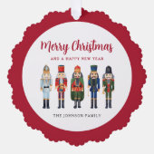 Carte Décorative Joli Noisette rouge Joyeux Noël (Recto)