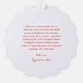 Carte Décorative Joli Red Bow photo Joyeux Noël (Verso)